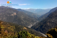 View from our machaan at Chalamthang Home Stay